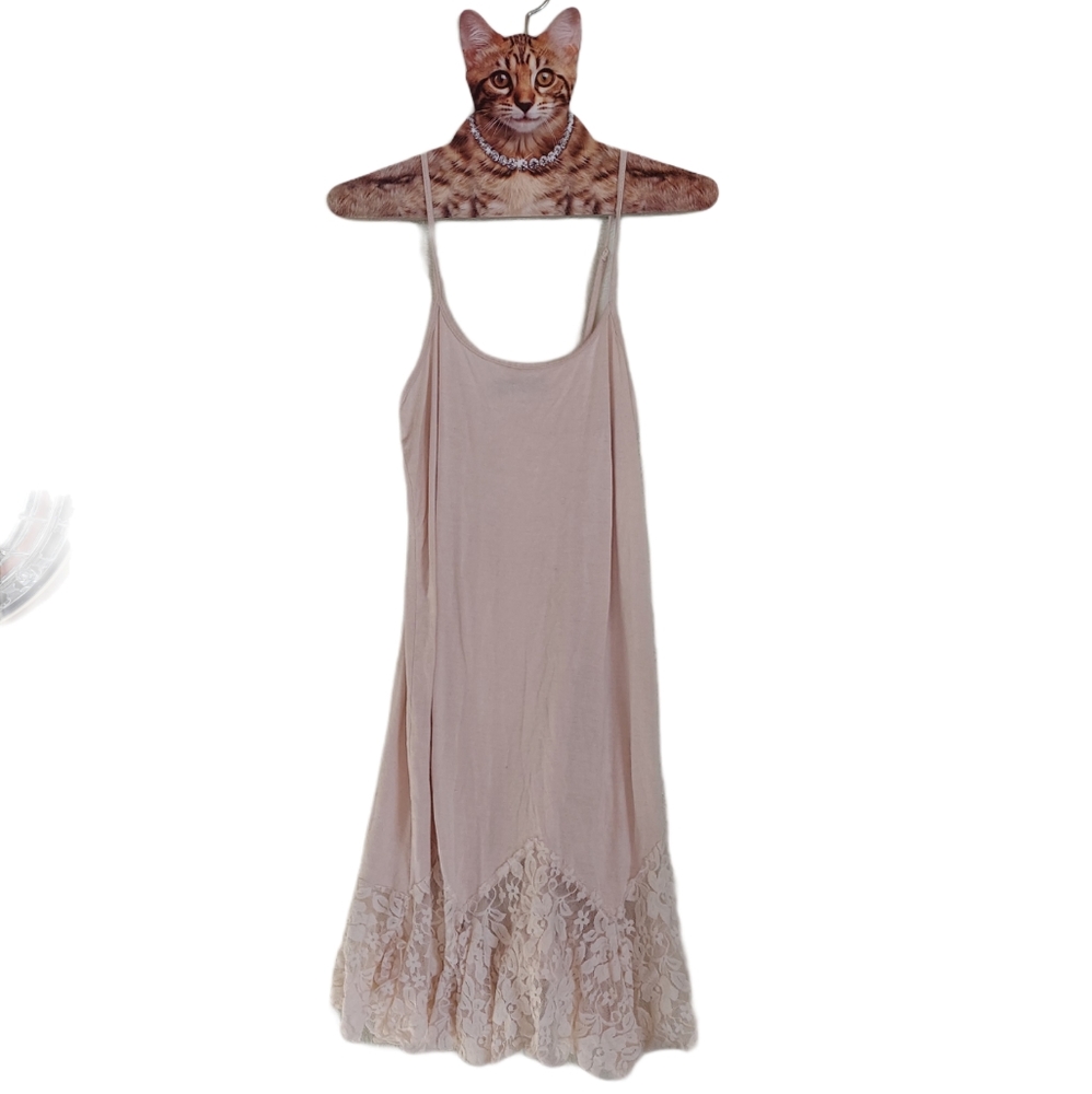 Origami lace bottom layering slip dress extender